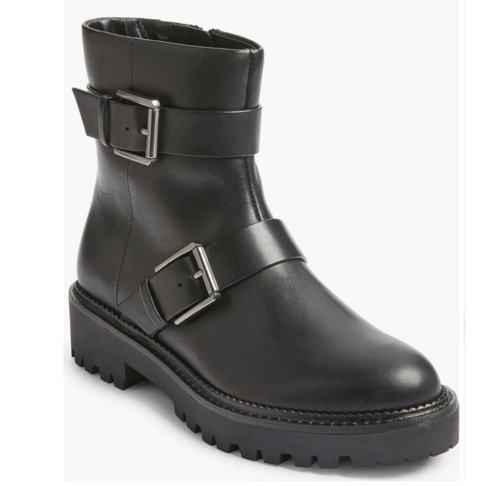 NIB Nordstrom Macombs Genuine Leather Moto Boot - Women's 9
